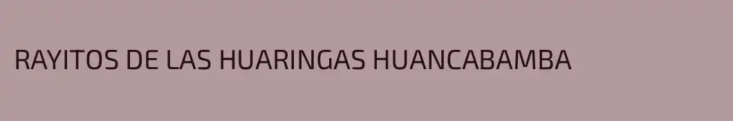 RAYITOS DE LAS HUARINGAS HUANCABAMBA